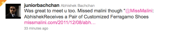 Abhishek Bachchan Receives a Pair of Customized Salvatore Ferragamo Shoes