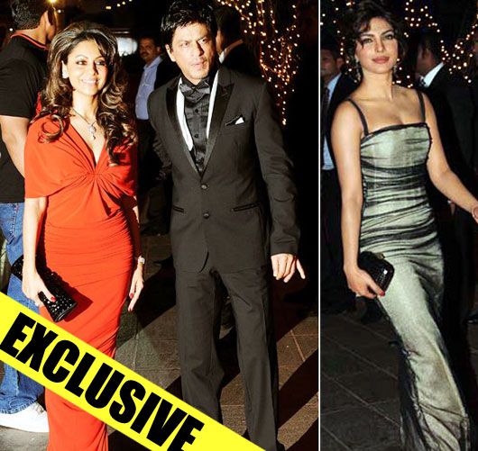 Gauri & Shah Rukh Khan and Priyanka Chopra (photo courtesy hq-tracks.com and movies.ndtv.com)
