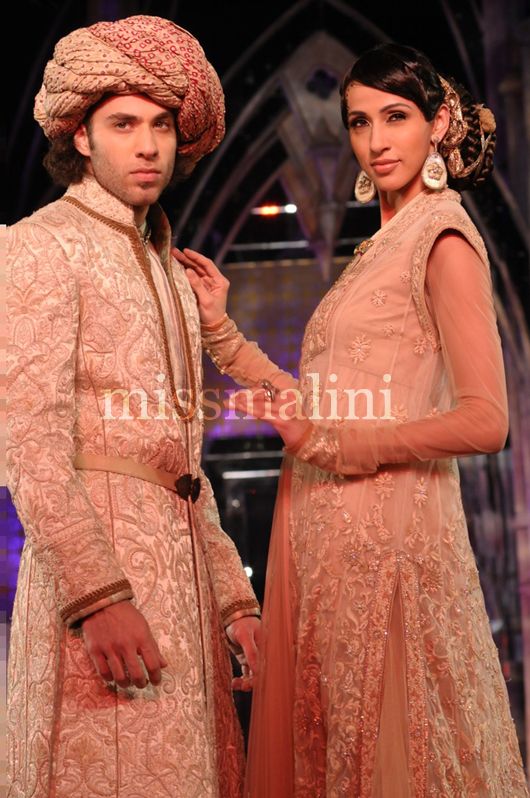 Siddharth Rawal & Alesia Raut in Tarun Tahiliani bridal wear