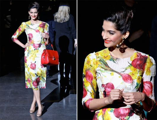 Sonam Kapoor at Dolce and Gabbana (Pic Courtesy Zimbio.com)