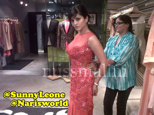 Sunny Leone dressed by Narendra Kumar Ahmed's studio