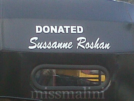 A rickshaw donated by Sussanne Roshan