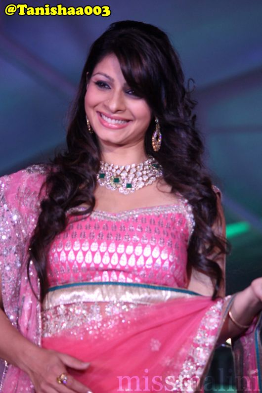 Tanisha Mukherjee wears a saree by Shaina NC