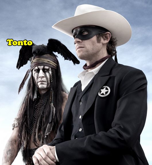 Tonto - Johnny Depp, left, with his co-star Armie Hammer (Photo Courtesy | disneybymark)