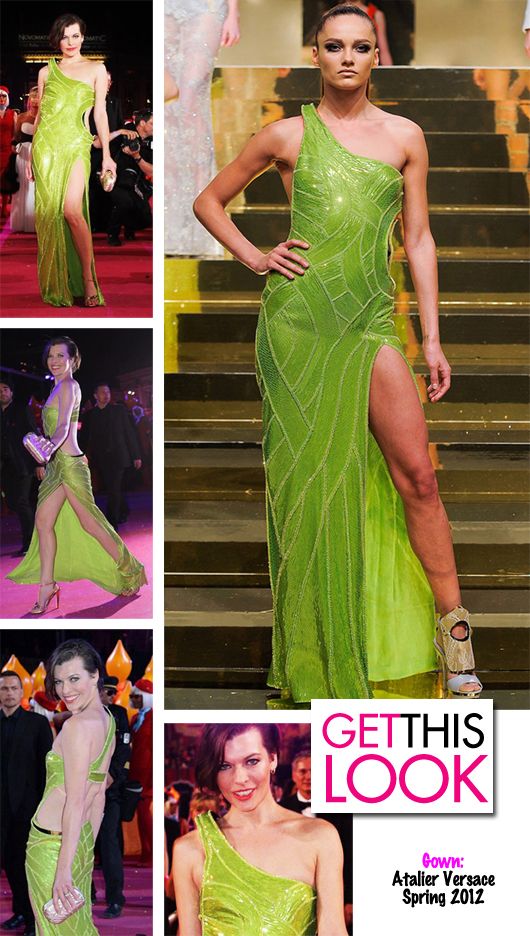 Milla Jovovic in Atelier Versace at the 2012 Life Ball in Vienna