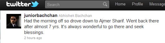 Abhishek's tweet