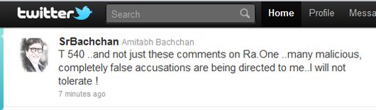 Loud and clear from Mr. Bachchan