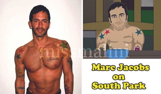 Marc Jacobs featured on South Park recently