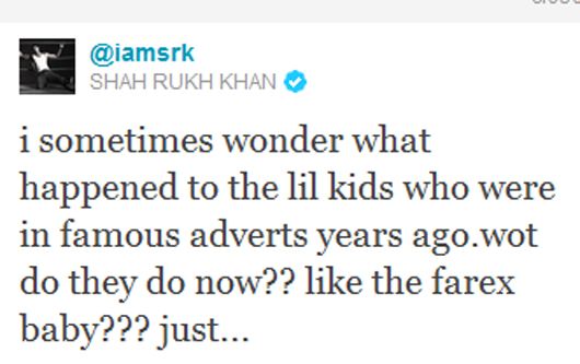 Are You the Farex Baby From Years Ago? Shah Rukh Khan is Wondering Where You Are Today?