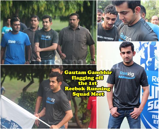 Gautam Gambhir flagging off the first RRS meet at Nehru Park