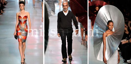 Manish Arora (centre) with his models