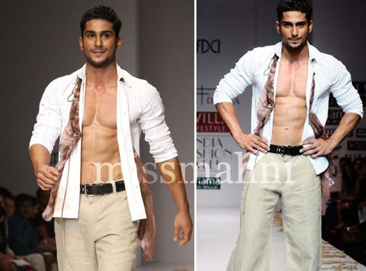 Prateik walks the ramp for designer Rina Dhaka in Delhi