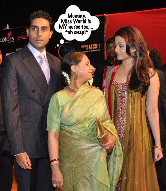 Abhishek Bachchan, Jaya Bachchan and Aishwarya Rai Bachchan