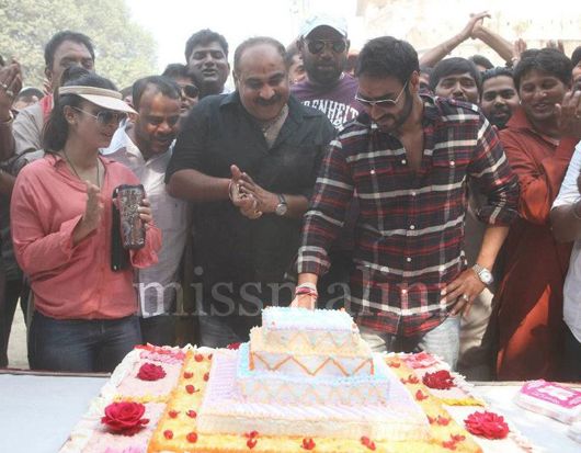 Candles and cake for Ajay Devgn