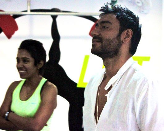 Spotted: Ajay Devgn at The Hive Gym
