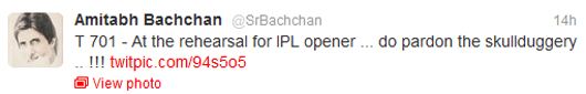 Mr. Bachchan's tweet