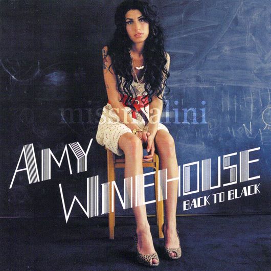 Amy Winehouse on the album cover of Back To Black