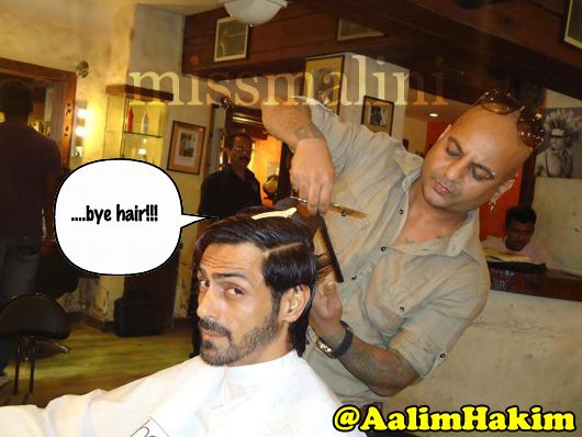 Arjun Rampal gets his locks chopped by Aalim Hakim