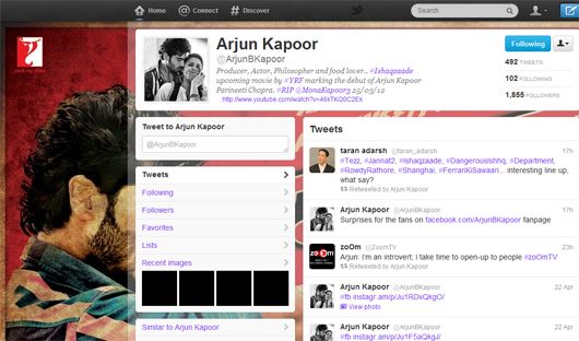 Who is @ArjunBKapoor?