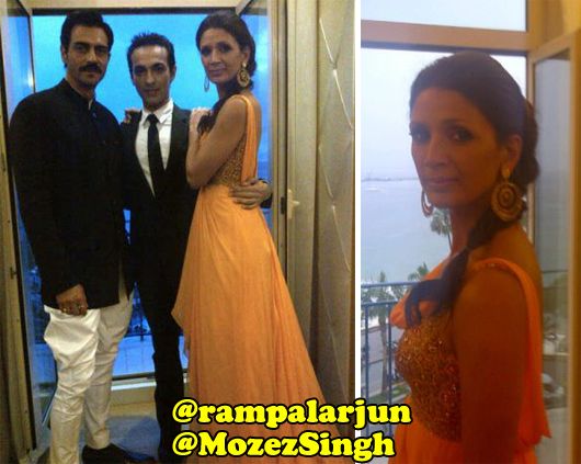Arjun Rampal, Mozez Singh and Meher Jesia Rampal in Cannes (Pic: Mozez Singh)