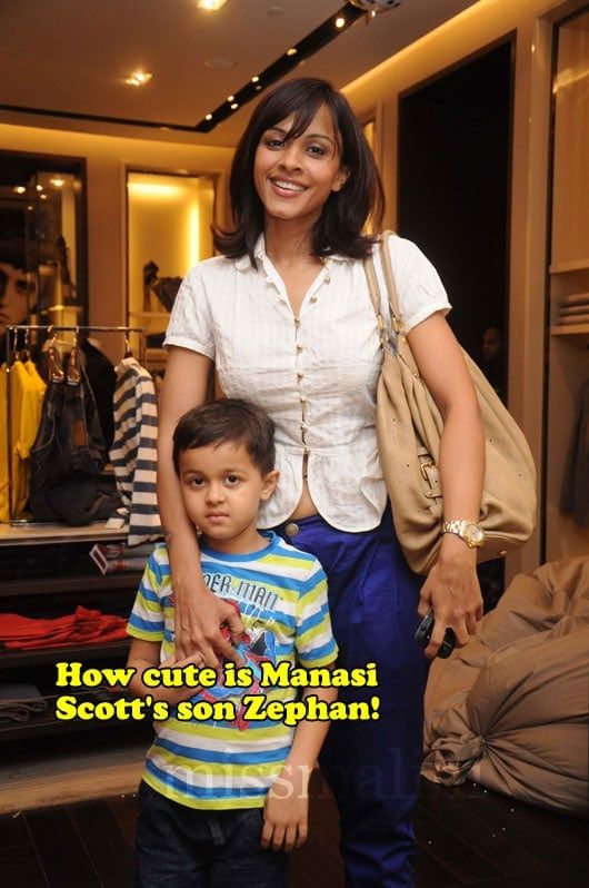 Manasi Scott with her son