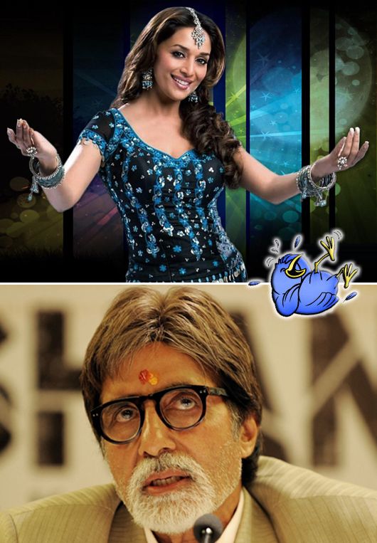 Madhuri Dixit and Amitabh Bachchan