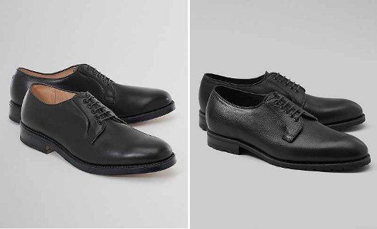 Big no-no: black leather Blüchers