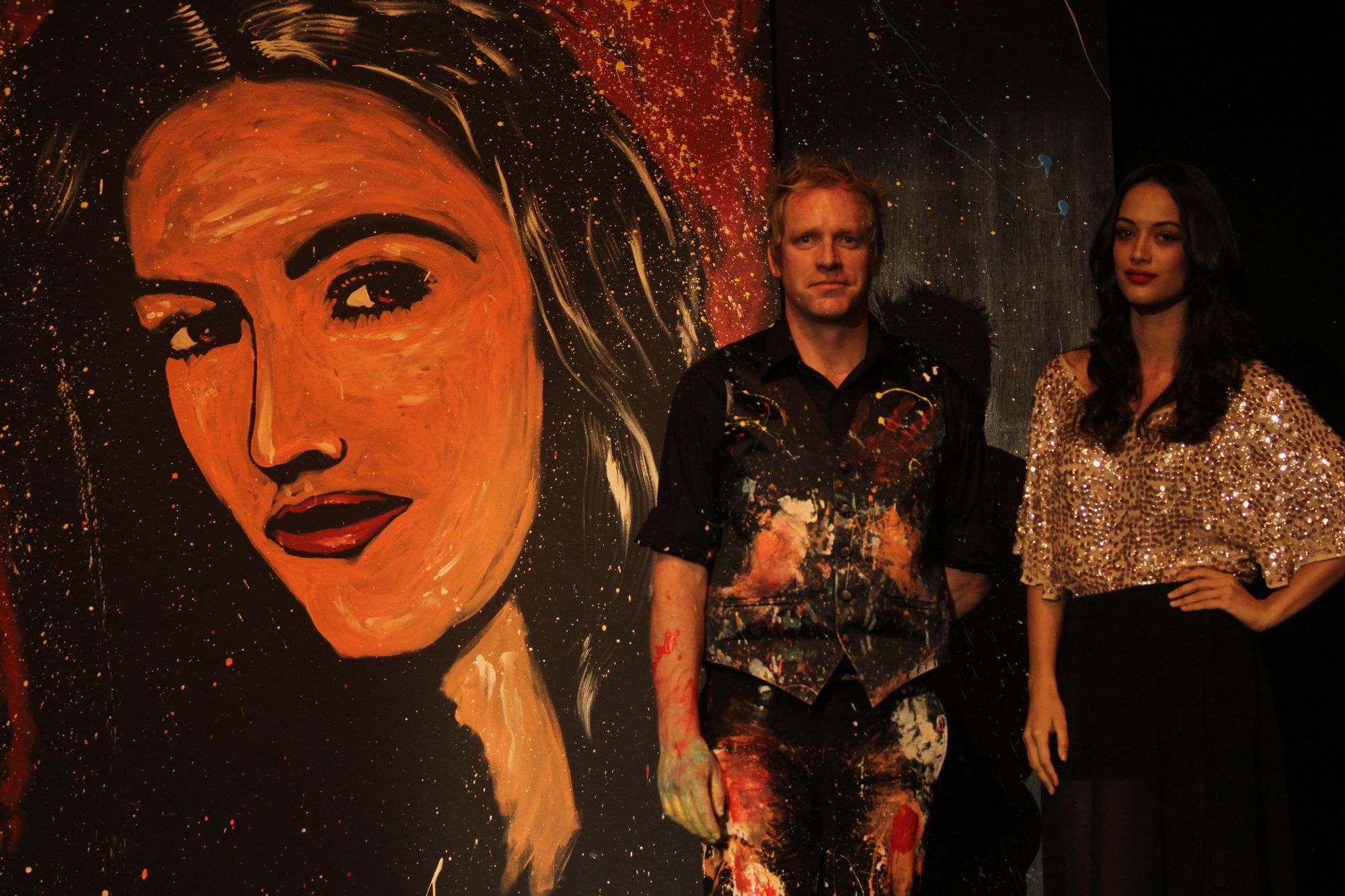 Chivas Studio Mumbai Day 2: Brian Olsen Paints Angela Johnson Live (and Mrigya Rocks The Raag)