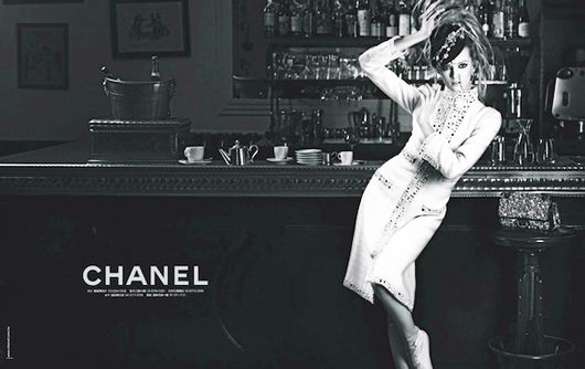 Daria Strokous models for Chanel's Paris-Bombay advertisements