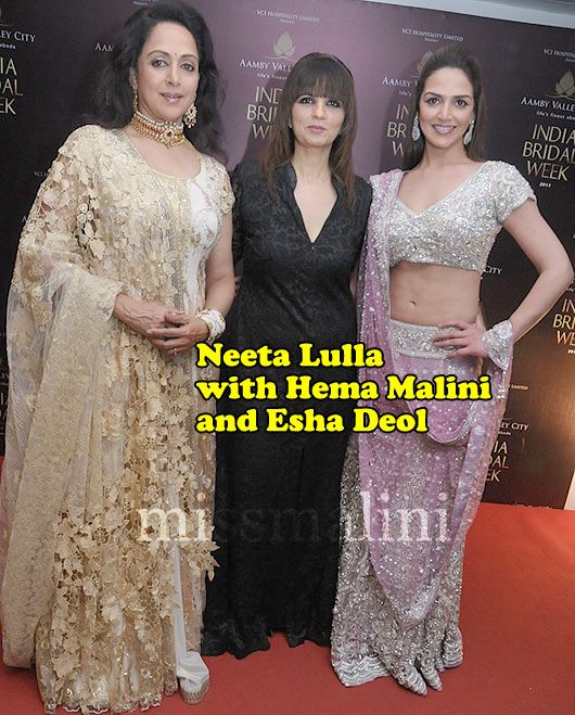 Neeta Lulla with Hema Malini & Esha Deol