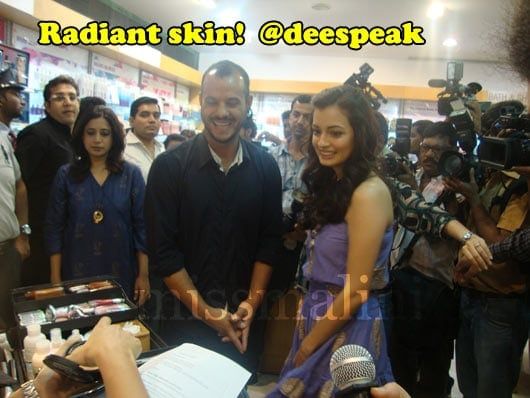 Dia Mirza at the launch of The Body Shop's Extra Virgin Minerals