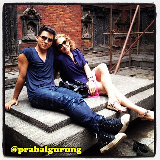 Prabal Gurung and Diane Von Furstenburg at Sundari Chowk in Patan, Nepal