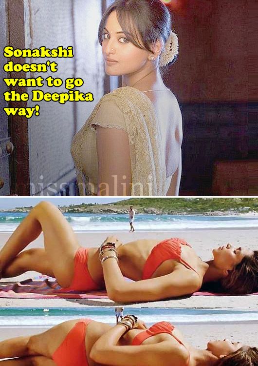 Sonakshi Sinha in a saree, Deepika Padukone wears a bikini in Cocktail