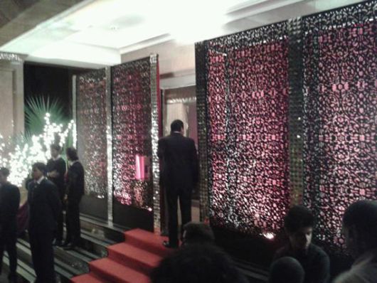 The entrance to the party venue at Taj Land's End Hotel