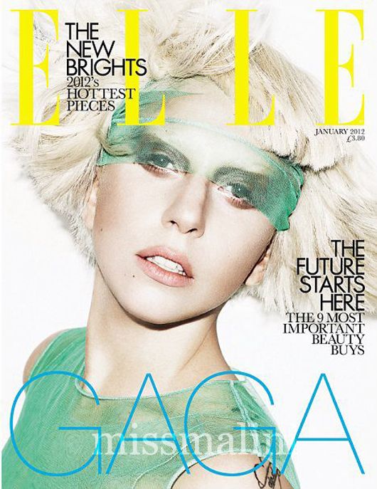 Gaga for the British edition of Elle magazine