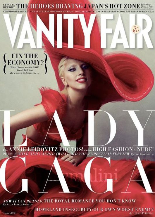 Lady Gaga on the cover of Vanity Fair, January 2012