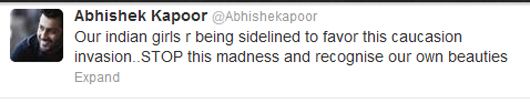 Abhishek Kapoor speaks out against Caucasian actresses in Bollywood