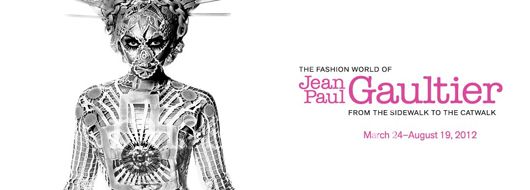 Jean Paul Gaultier's banner for the exhibition.