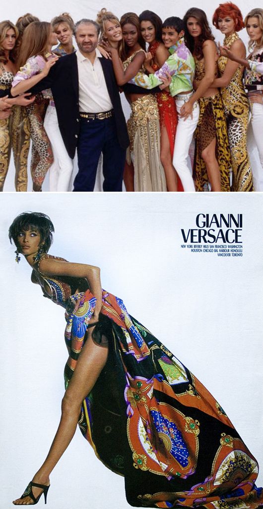 gianni versace and models