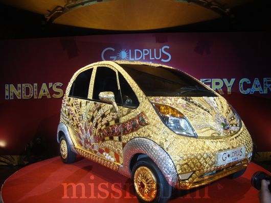 Goldplus Unveils the World’s First Gold Car (Of Course it’s a Tata Nano!)