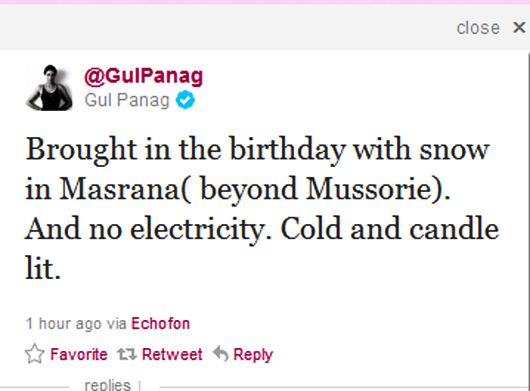 Gul Panag tweets her birthday celebrations