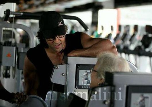 Hrithik Roshan at the True Fitness Gym