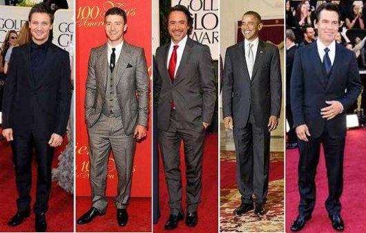 Trouser Horror (left to right): Jeremy Renner, Justin Timberlake, Robert Downey Jr., Barack Obama (serial puddle-r, actually!), Josh Brolin