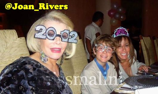 Joan Rivers with her daughter Melissa and grandson, Cooper