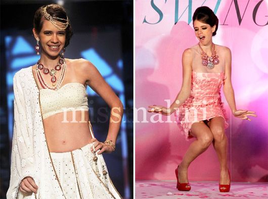 Kalki on the ramp for IIJW and for Swarovski's Spring 2012 collection