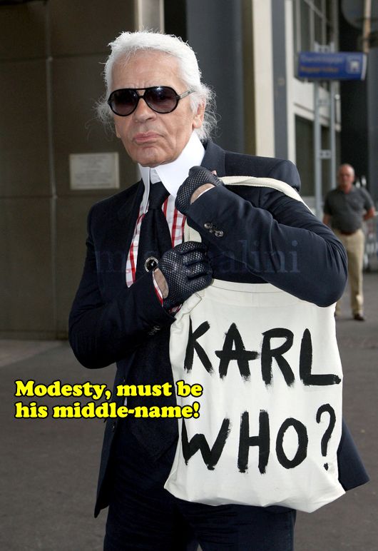 Designer Karl Lagerfeld has selective amnesia?
