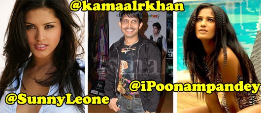 Sunny Leone, Kamaal R Khan and Poonam Pandey abused by Bhatt?