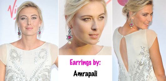 Maria Sharapova wears Amrapali earrings