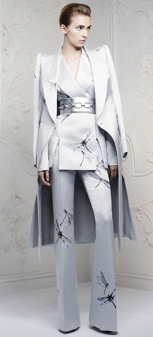 Dramatic Dragonfly Prints at Alexander McQueen’s Pre-Summer 2013 Collection
