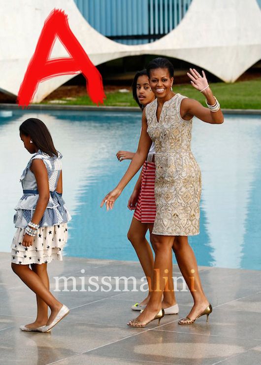 Mrs. Obama rocks a Naeem Khan dress even in Brazil
